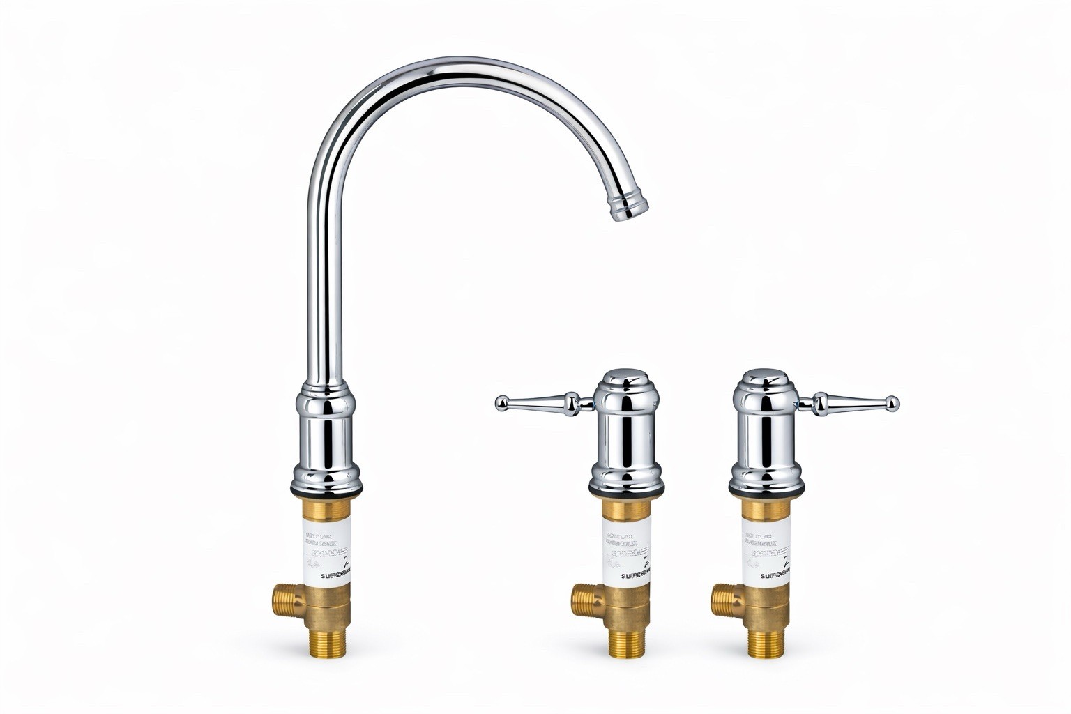 Supergrif Solid Brass Kitchen Faucet Chrome 2-Handle | High End Made In Spain gallery