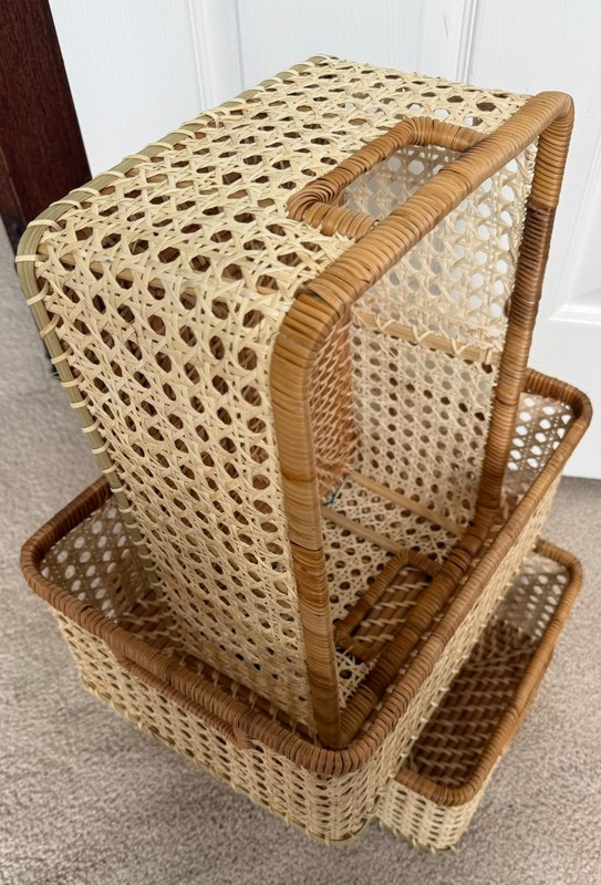 The Container Store Small Rattan Baskets (Set of 3) gallery