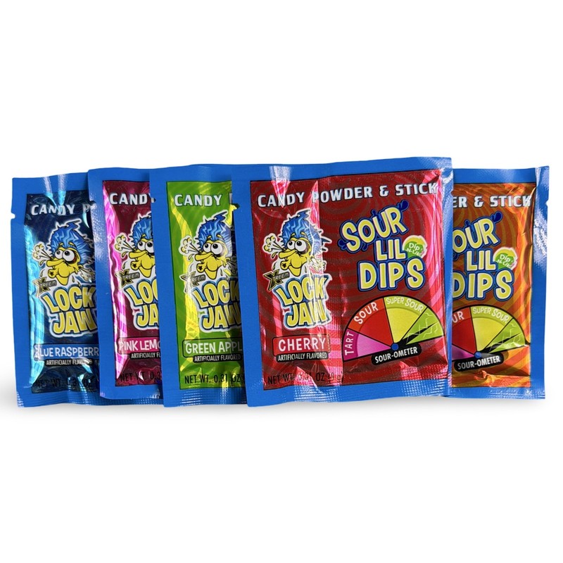 Candy Powder & Stick Dips – 20 Pack | Fun Dip, Lock Jaw, ICEE or Slush Puppie | gallery