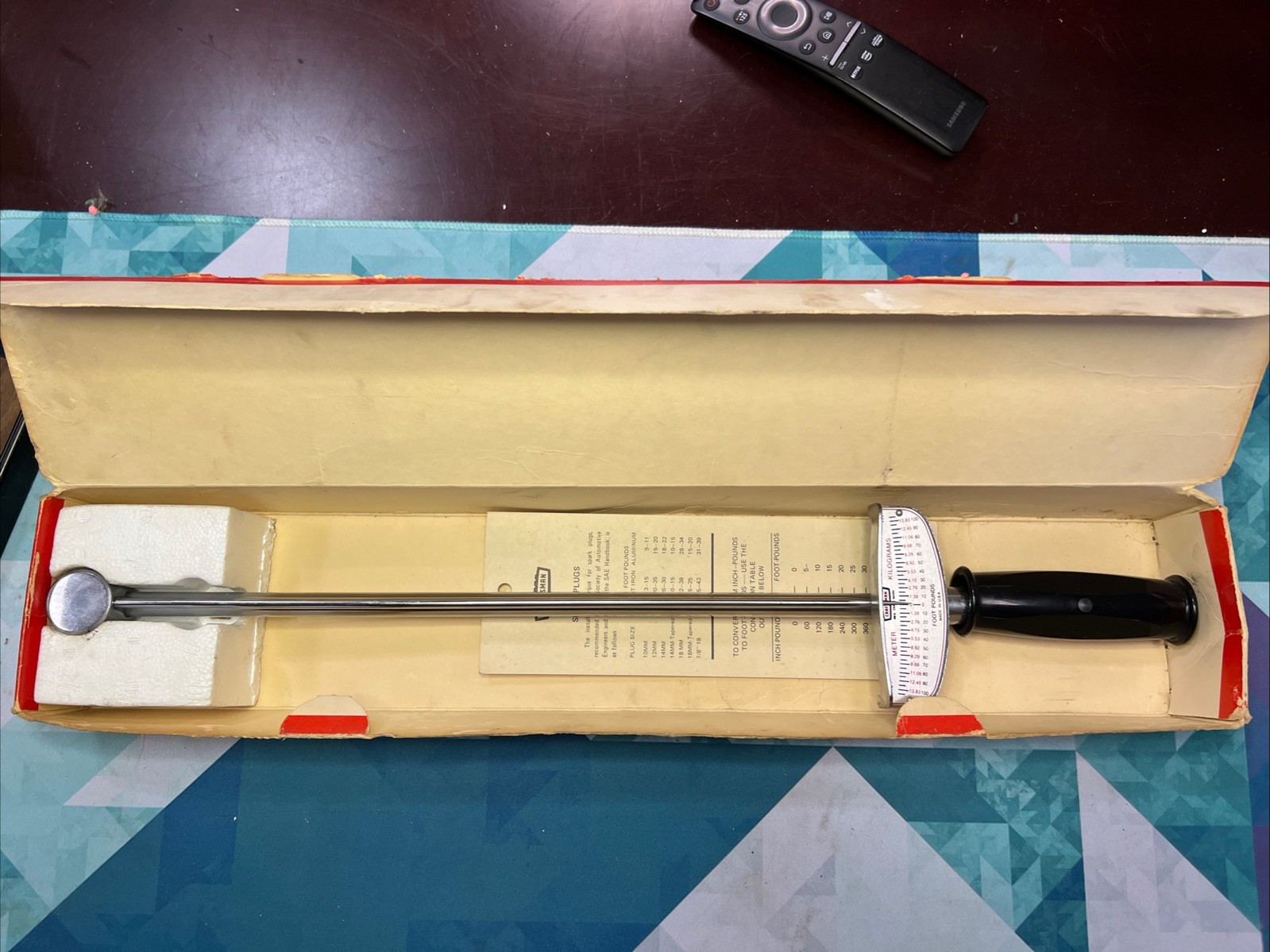 VINTAGE Craftsman 9-44481 Torque Wrench 1/2" Drive 0-100 Ft-Lb with Box USA gallery