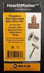 NEW HearthMaster Pro Flex Fireplace Key Operated Gas Valve Kit PF-954-NIC (Z25)