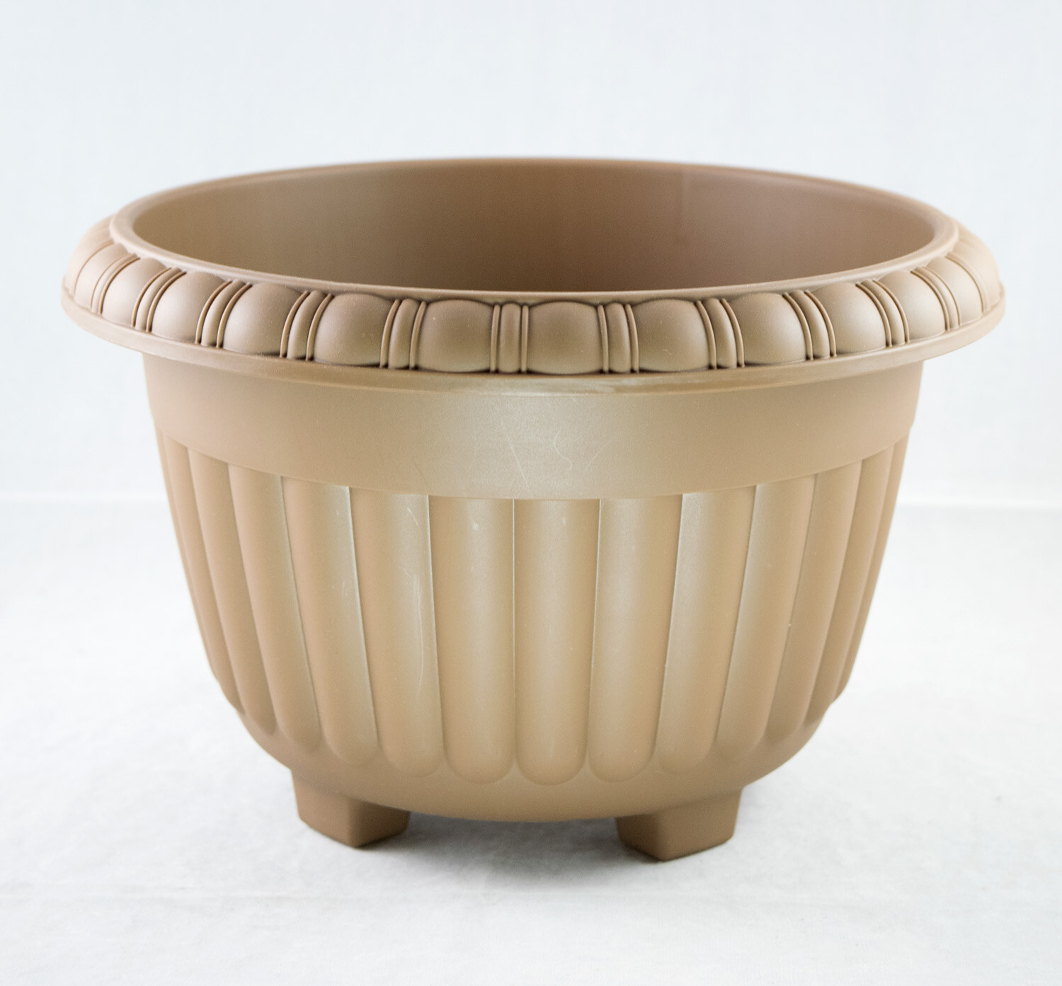 Japanese Plastic Bonsai Pot, Succulent Planter 10.5"x 10.5"x 7" - Tan/Orange gallery