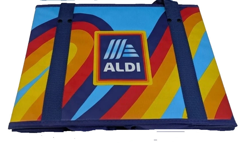 ALDI Collapsible Shopping Bag Box Reusable 14x10x11" Blue Navy 1PC gallery