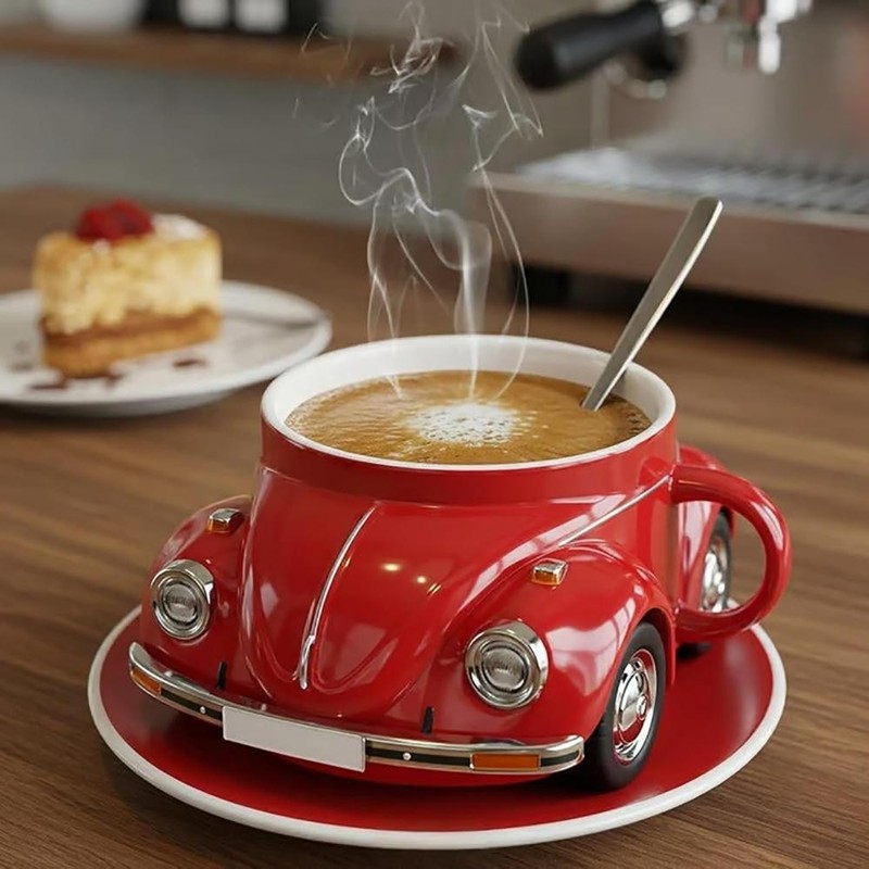Beetle Shaped Coffee Mug Beetle Shaped Cup Unique Car Shaped Cup Large Capacity gallery
