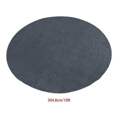 Labwork Round Pool Mats For Pool Bottom Double Density Puncture Resistant Black