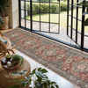 Brick Red Oriental Hallway Runner Rug 2.5x12 - Soft & Washable Carpet gallery