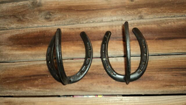 GUN rustic wall RACK horseshoe western hanger coat curtain 2 ( two piece set) gallery