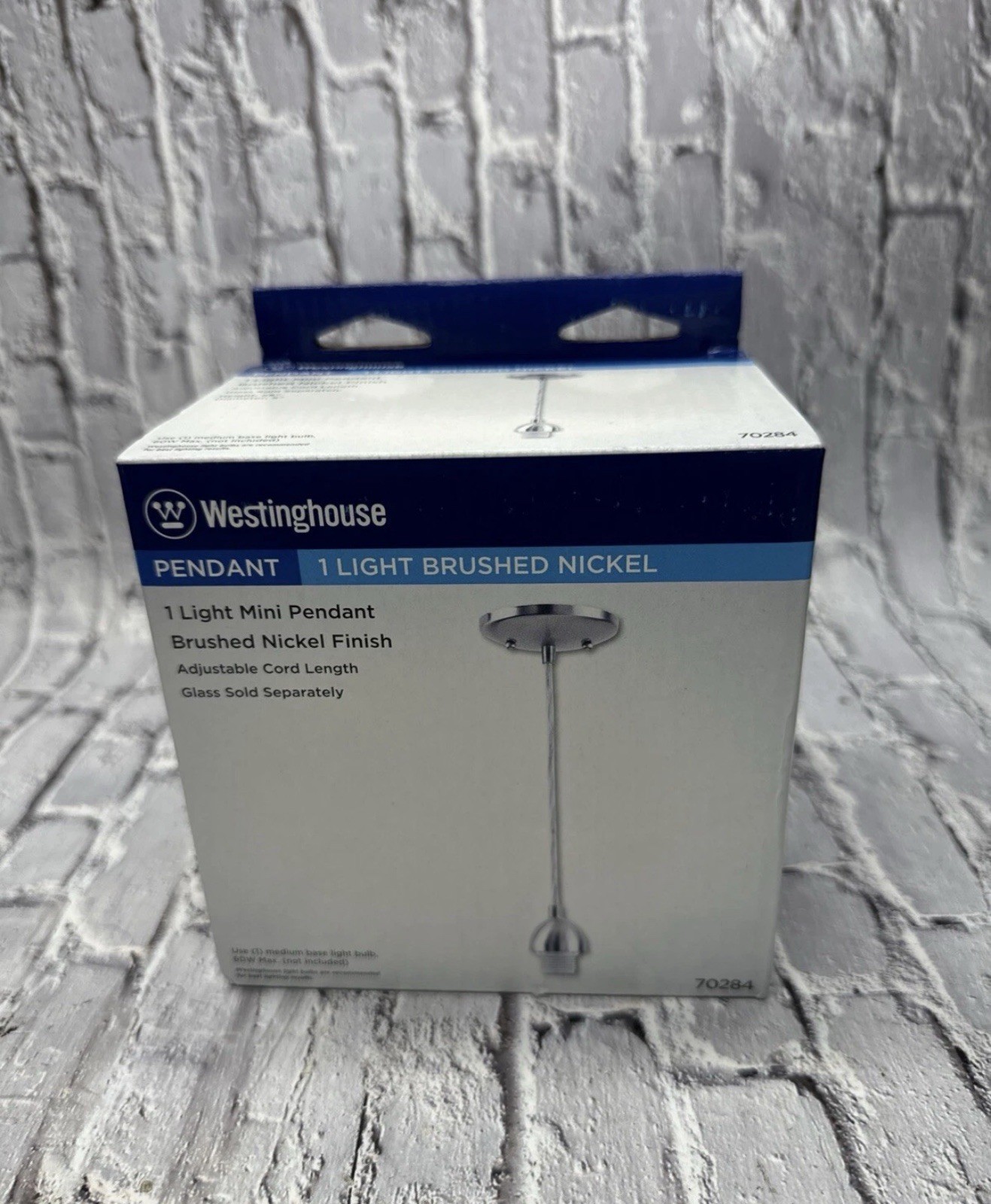 NEW Westinghouse Mini Pendant Light Kit Nickel Finish Hardware Included 70284 gallery