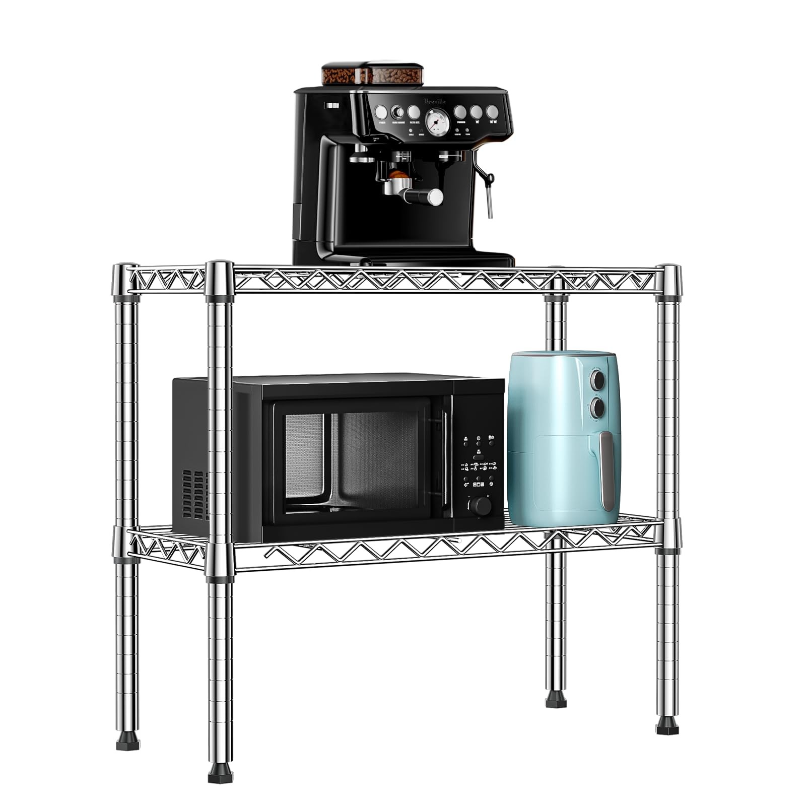 MZG 2 Tier Storage Rack Metal Wire Shelving Unit, Storage Standing Household She gallery