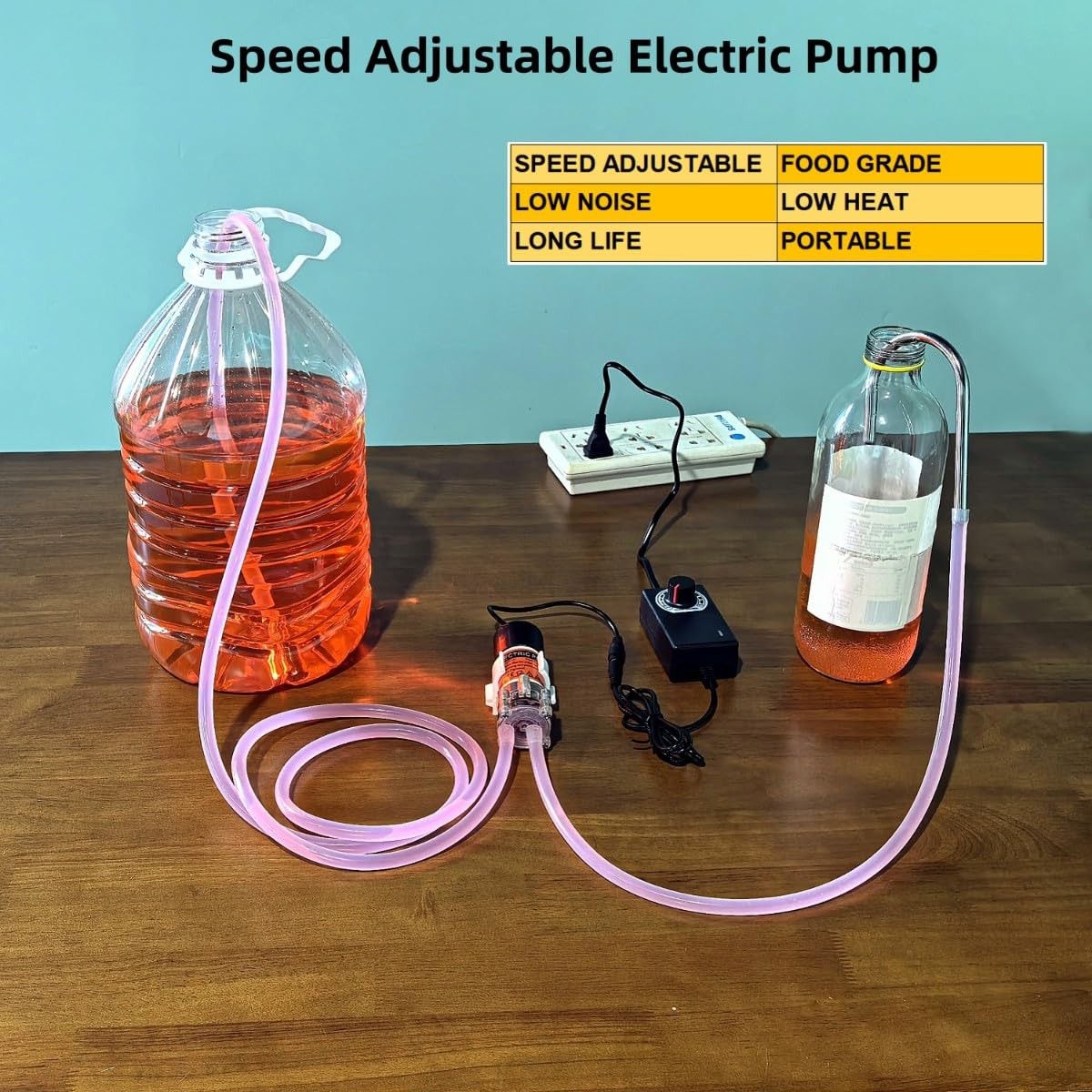 Food Grade Electric Water Transfer Pump, 110V Adjustable Flow (0-2L/Min), for gallery