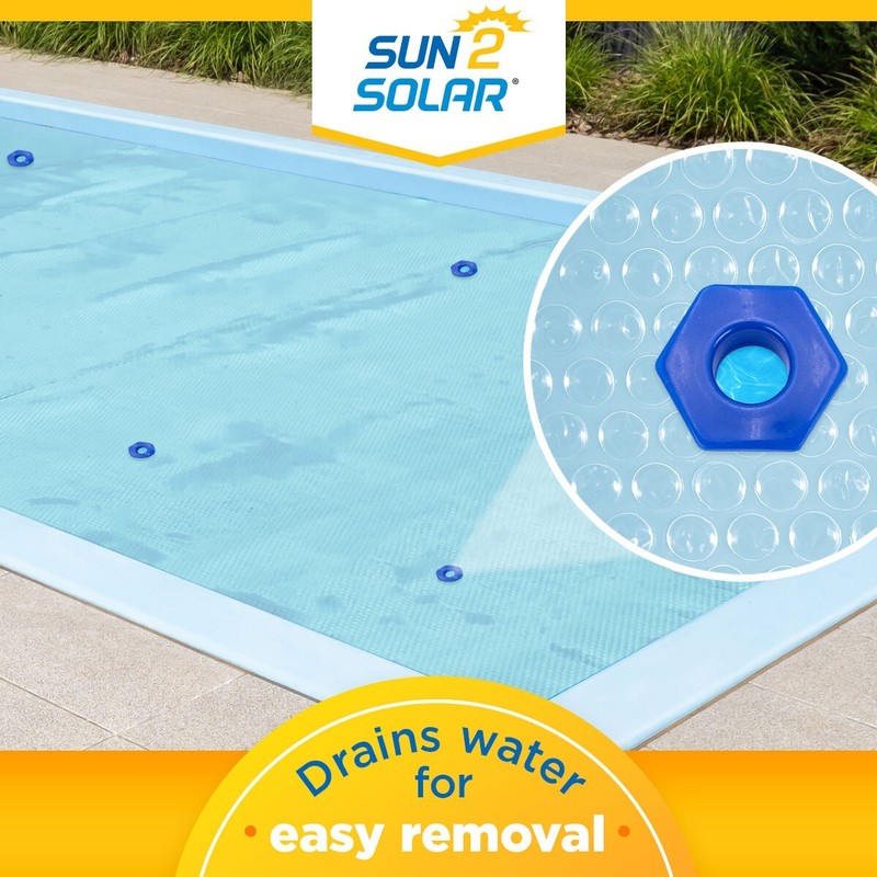 Sun2Solar Rectangular Swimming Pool Solar Cover 1600 Series Blanket w/ Grommets gallery