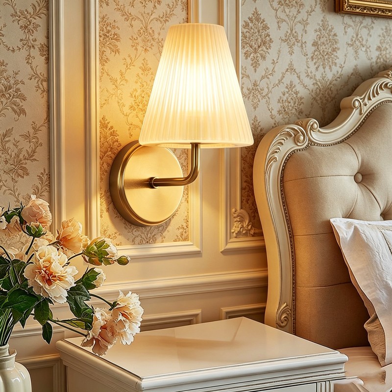 High Quality Wall Light LED Wall Lamp Modern Fabric Metal Wall Sconce for Stairs gallery