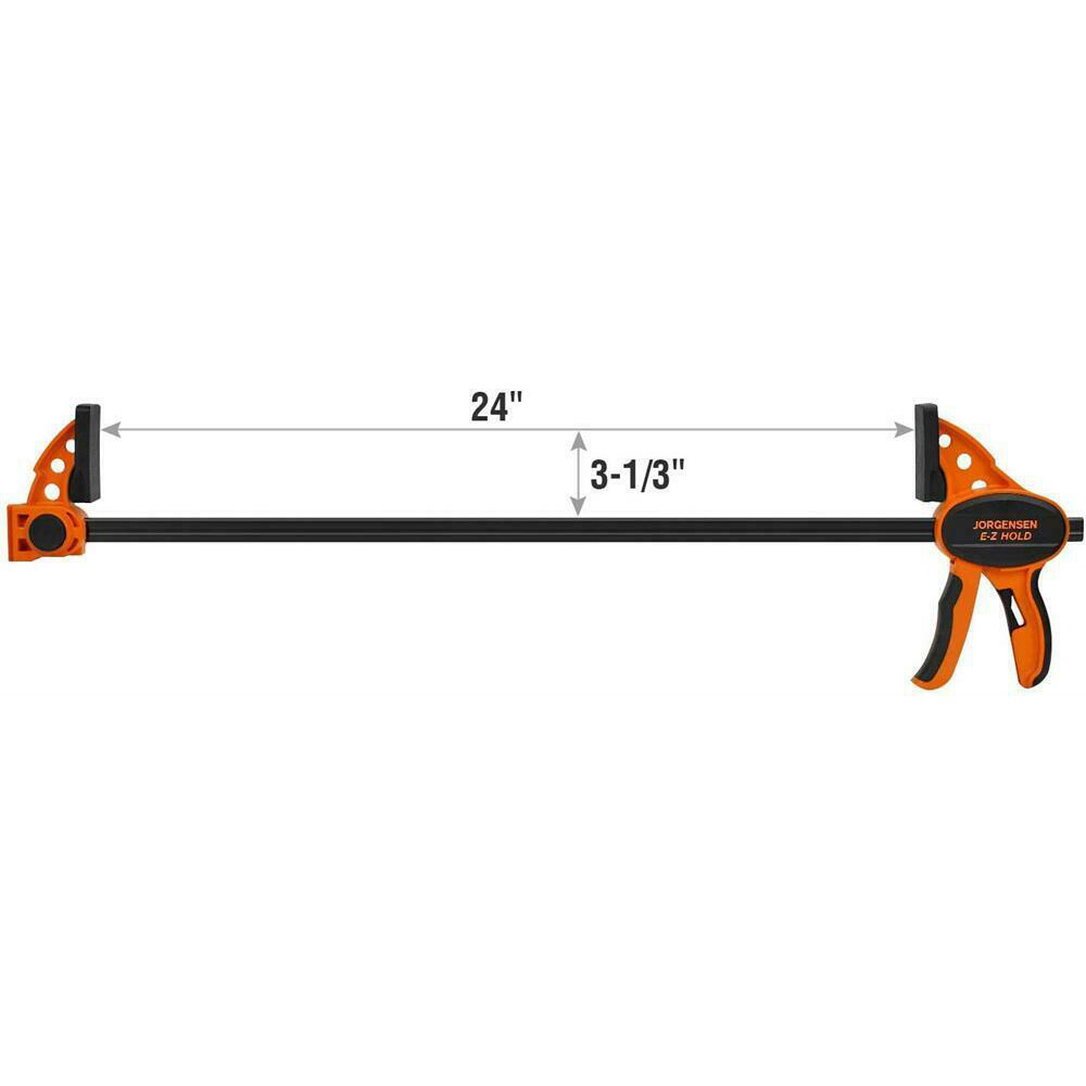 Jorgensen 2-pack One Hand Clamp/Spreader 24" E-Z Hold Bar Clamps Set Quick-Grip gallery