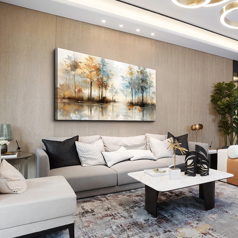 Large Wall Decor For Living Room Framed Wall Art for Bedroom Abstract Tree Pa... gallery