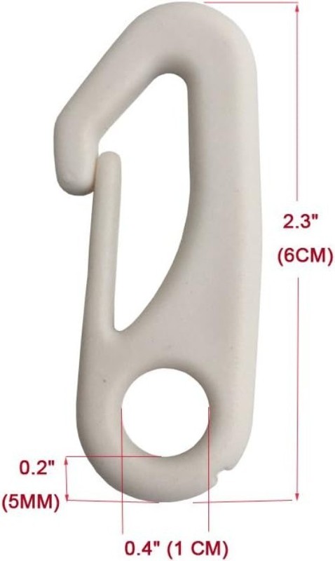Water-Resistant Nylon Flag Pole Clips - 4 Pack Anti-UV Snap Hooks for Durability gallery