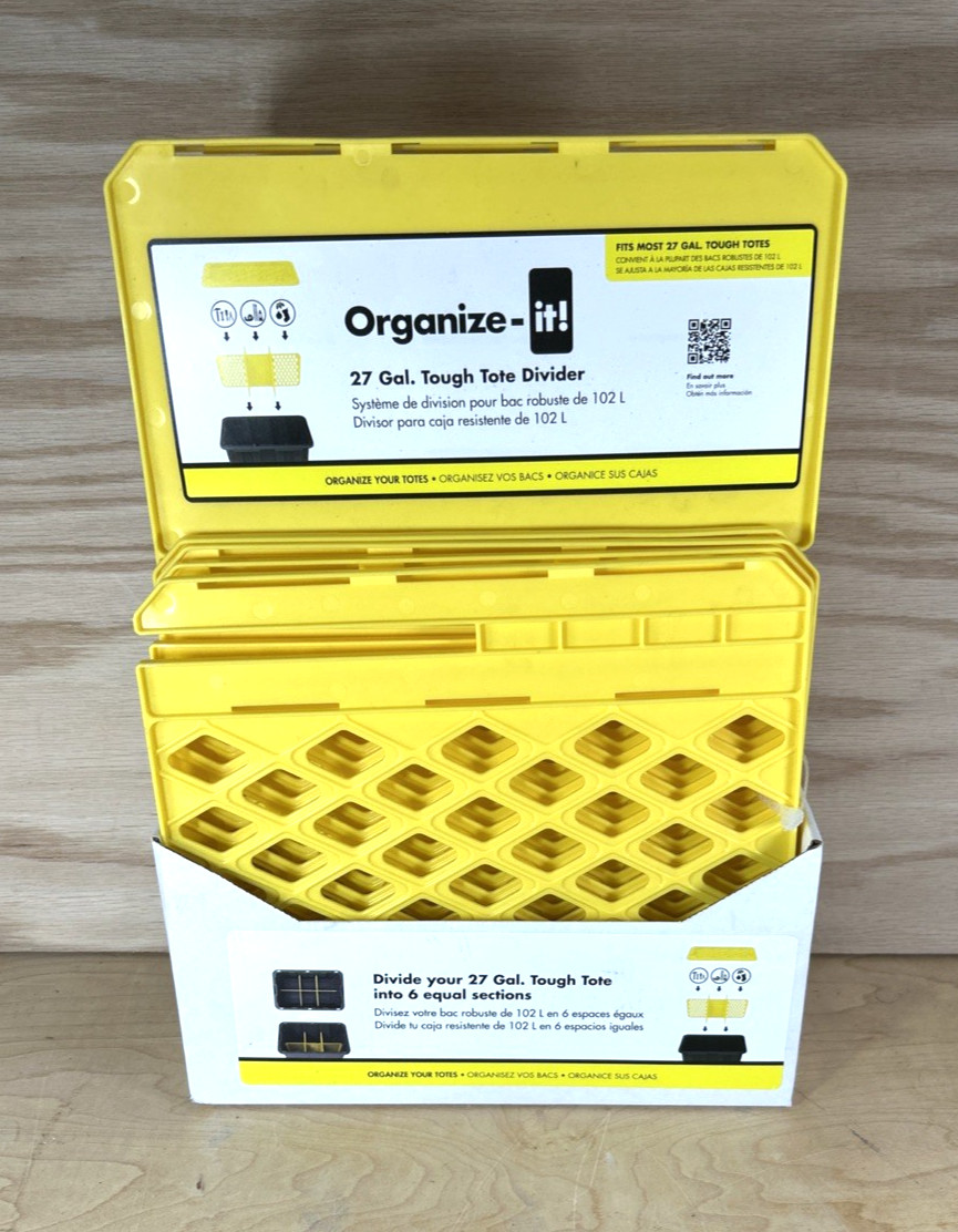 6-Slot Universal Divider for 27-gallon Tough Storage Tote Stationery Organizer gallery