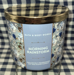 NEW Morning Rainstorm 3-Wick Candle 25-45 burn hours 14 oz Bath & Body Works