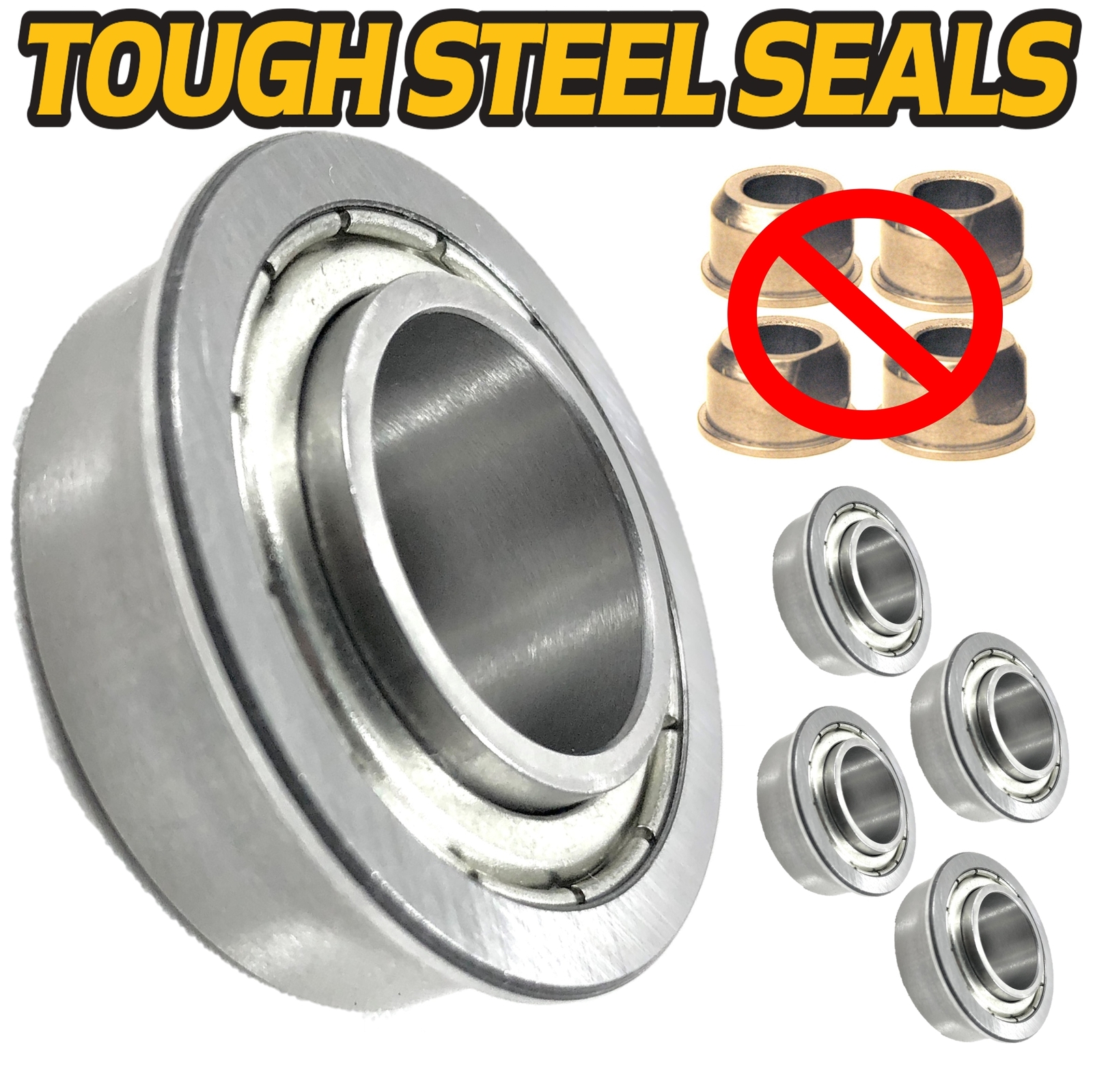 (2Kits) Stainless Steel Axle & Bearing Conversion Z 242 246 248 254 w/6" Sleeve gallery