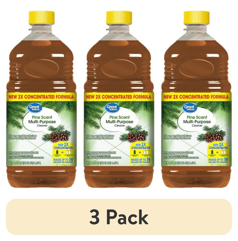 (3 pack) Great Value Multi-Purpose Cleaner, Pine Scent, 56 fl oz