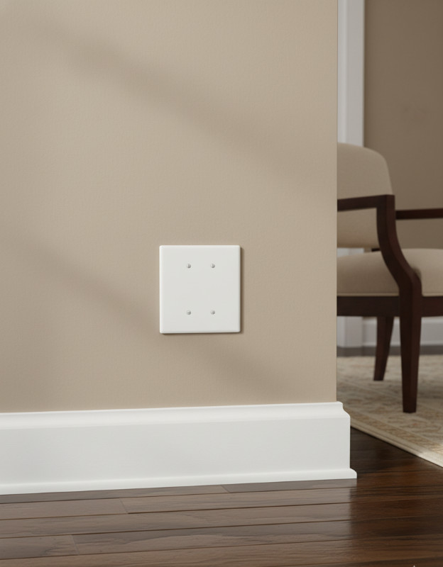 Oversized Blank Electrical Cover Wall Plate 6x6 Jumbo Large 2-Gang USA Made gallery