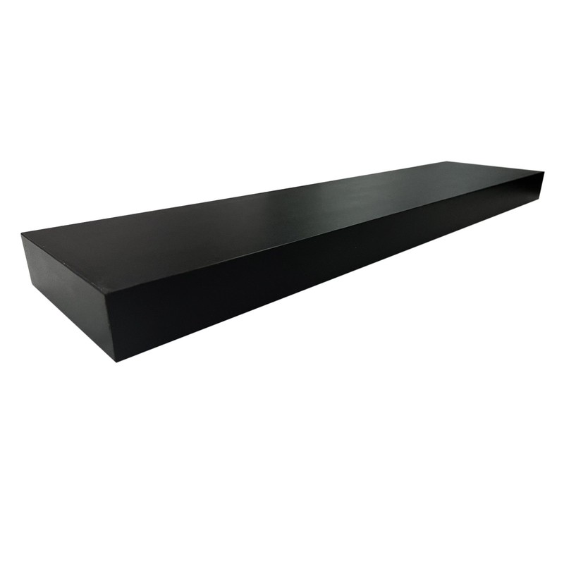 Black 18" Wood Floating Shelf gallery