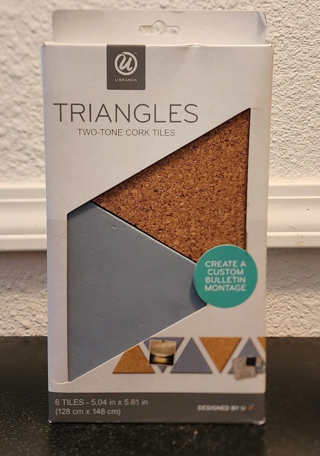 U Brand's Triangles Two-Tone Cork Tiles gallery