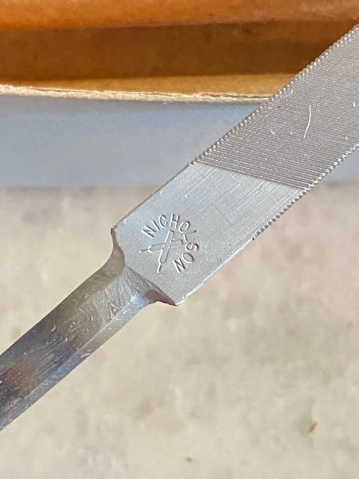 1 new NICHOLSON #14698 - 7" Triangle Extra Slim Taper Hand File, Made in USA gallery