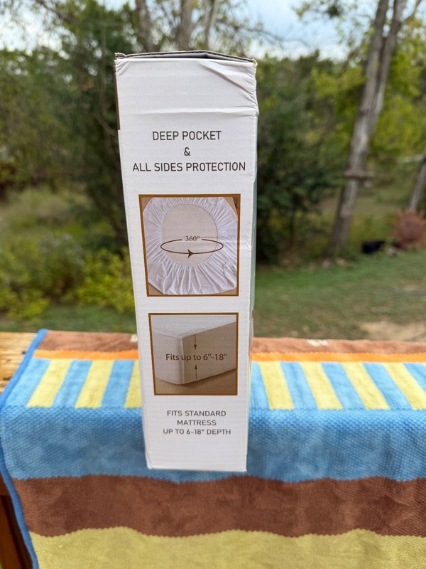 Bedlore Waterproof Noiseless Deep Pocket Mattress Protector Queen gallery