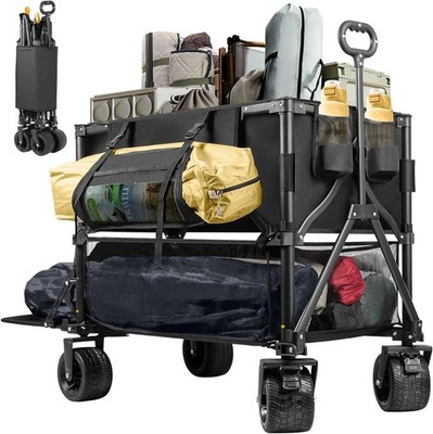 Double Decker Wagon 600Lb Capacity & 400L Collapsible Sports Wagon with Big Whee gallery