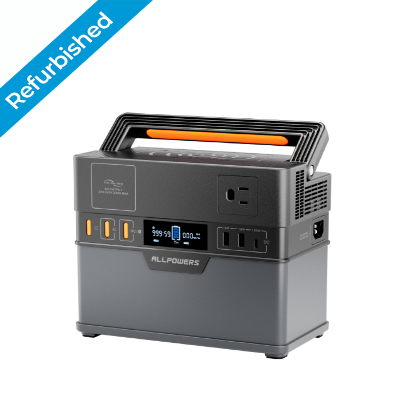 ALLPOWERS 300W 288Wh Portable Power Station Generator Supply Travel Refurbished gallery