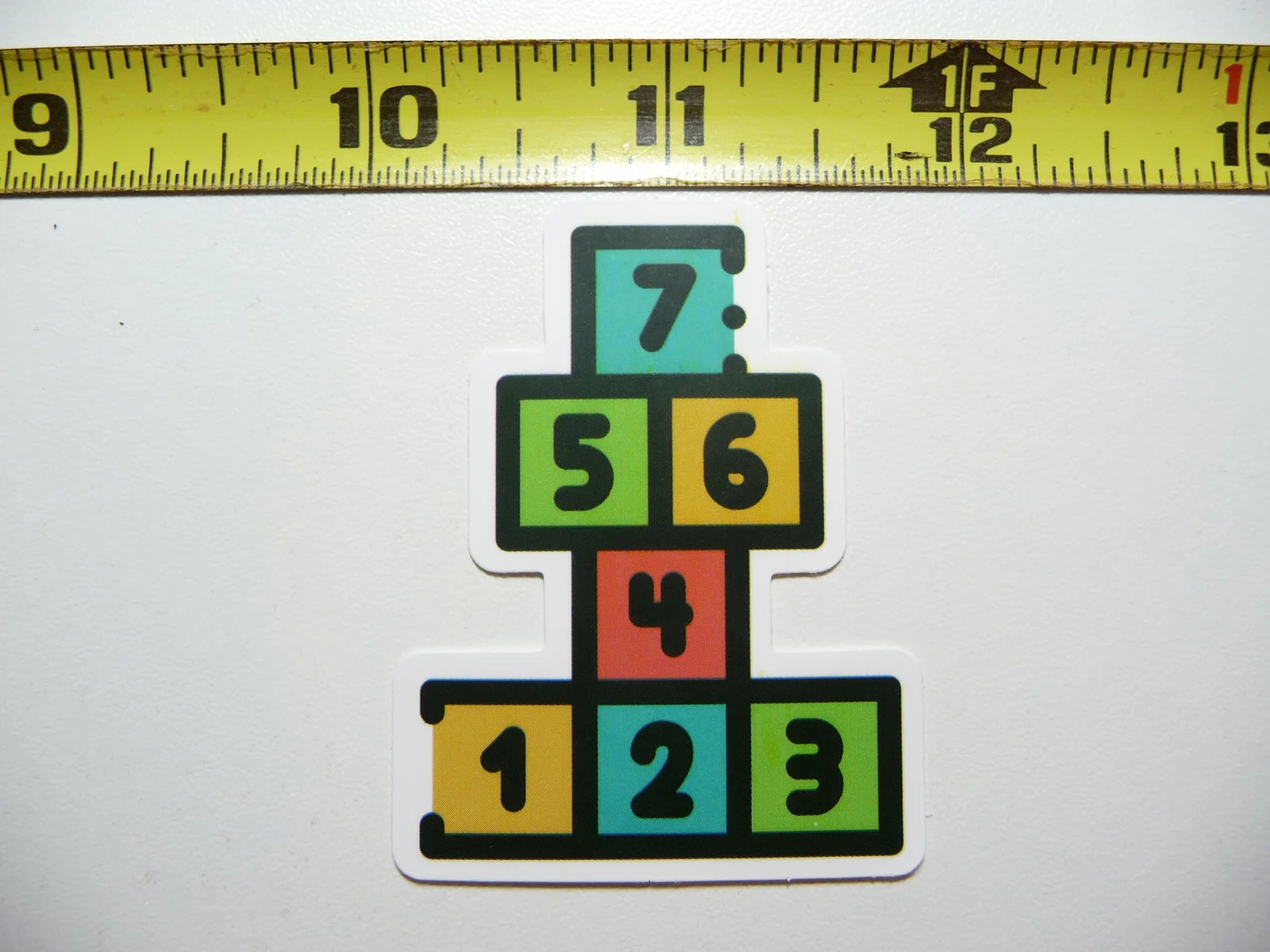 FUN HOPSCOTCH NUMBER BLOCKS MATH SMALL STICKER DECAL MATHEMATICS SCHOOL CLASS gallery