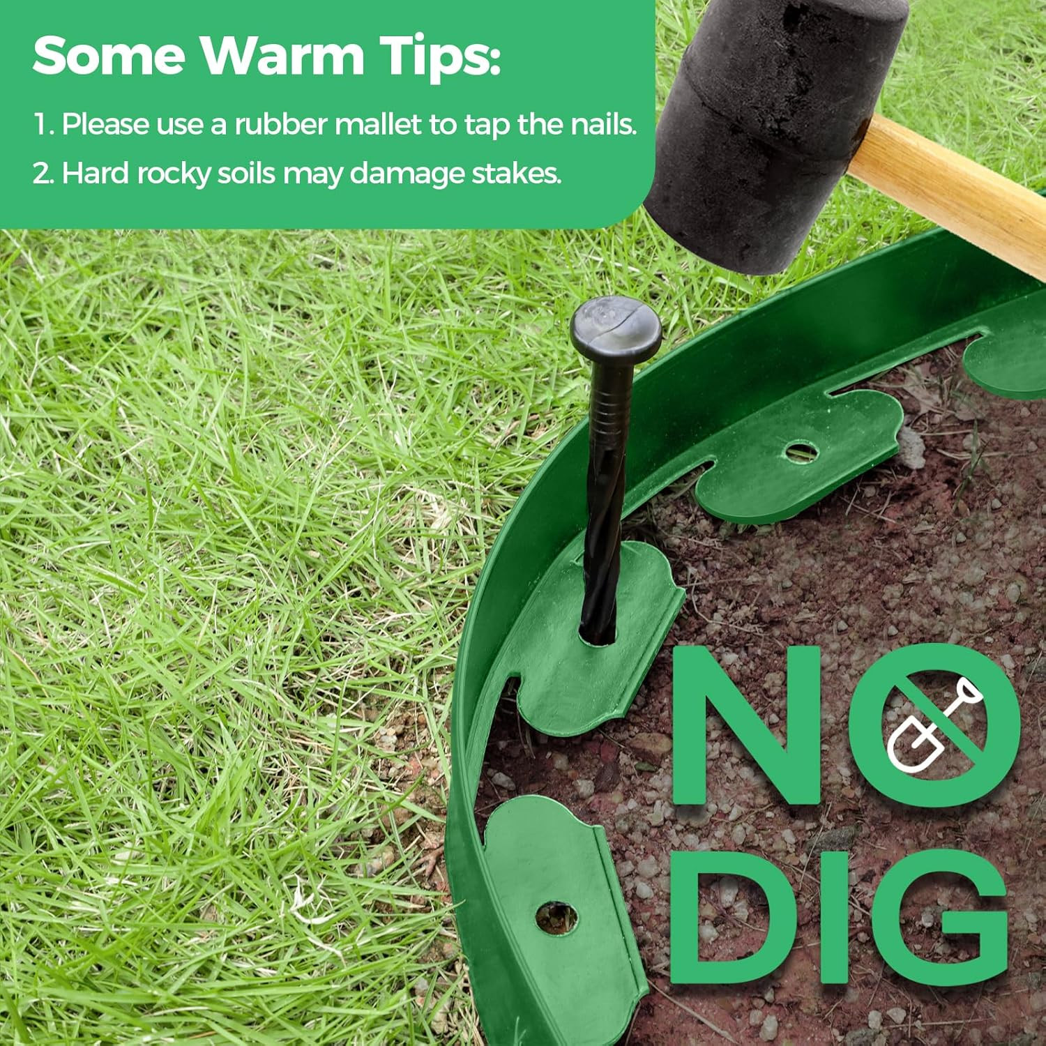 2-Inch X 50 FT Landscape Edging Border with 75 Stakes, Garden Edging Border Lawn gallery