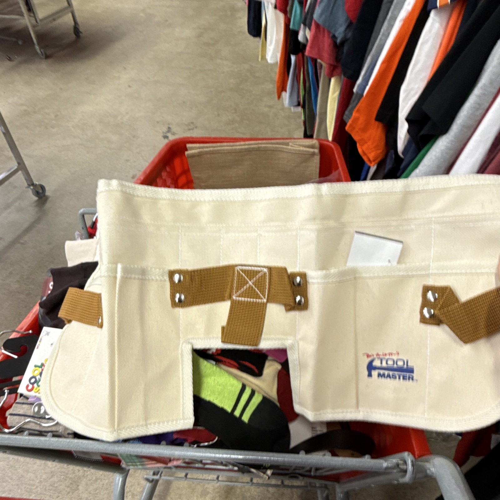 Tool Master Canvas Tool Belt Adjustable Quick Release Buckle Beige Brown gallery