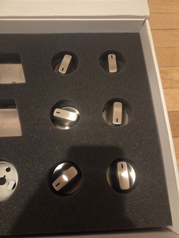 GE CAFÉ™ Front Control Gas Knobs and Handles - Brushed Stainless CXFCGHKPMSS gallery