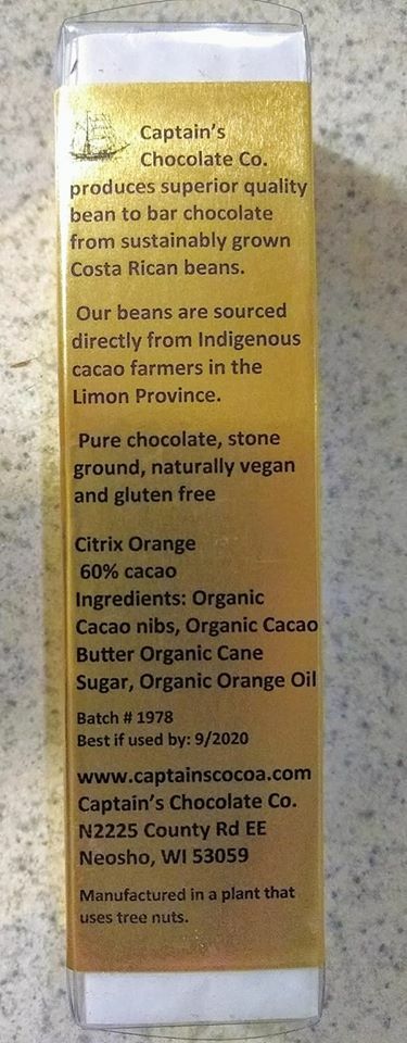 Captain's Chocolate Gift Box Dark Chocolate 75% Cacao, All Organic, Pure, MFG US gallery
