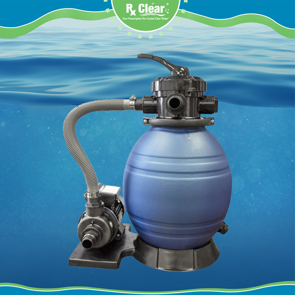 Rx Clear 12" Above Ground Swimming Pool Sand Filter System w/ ⅓ HP .35 THP Pump gallery