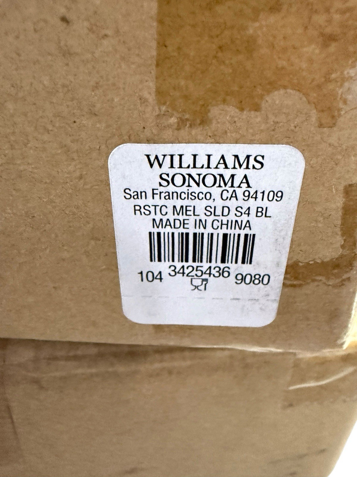 WILLIAMS SONOMA RUSTIC AZURE BLUE MELAMINE SALAD PLATE 8.5" *LOT OF 12 *NEW gallery
