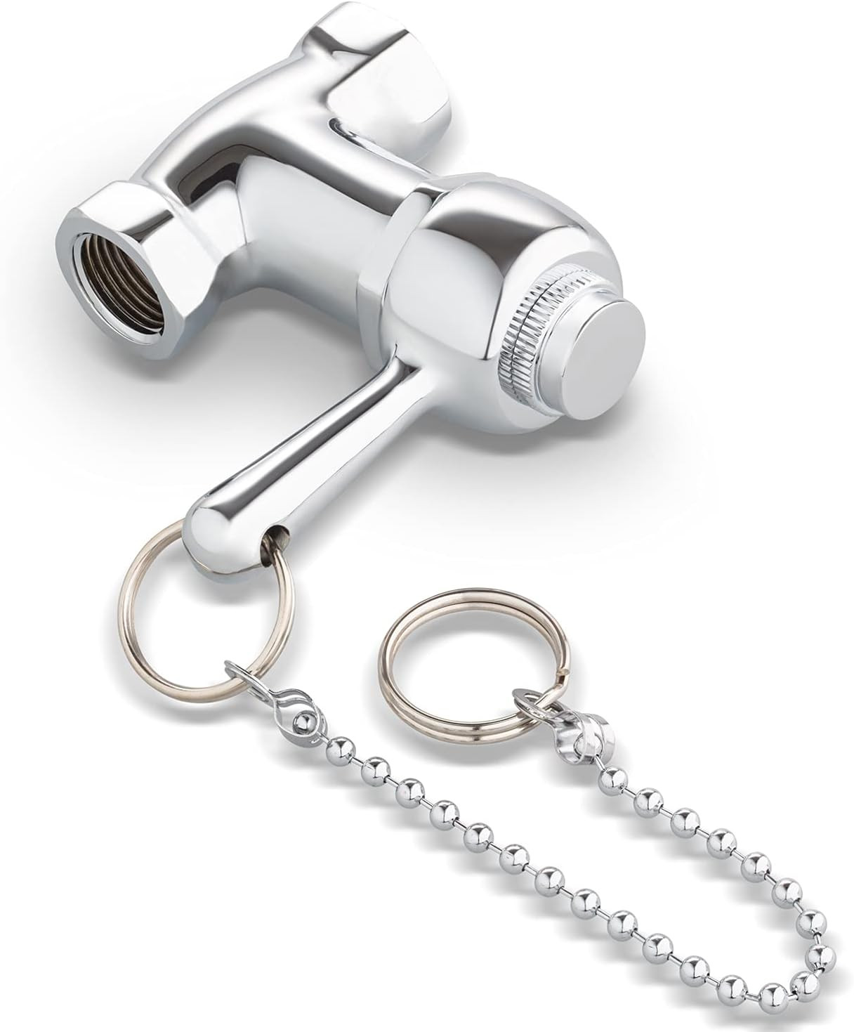 Self Closing Shower Valve Pull Chain Chrome Water Control Wall Mount 1/2 inchSet gallery