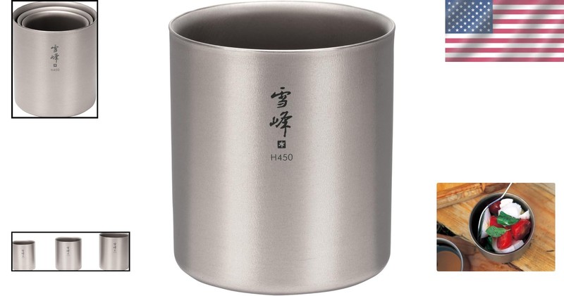 Lightweight Stacking Titanium Mug TW-123 - Ideal for Camping and Everyday Use gallery