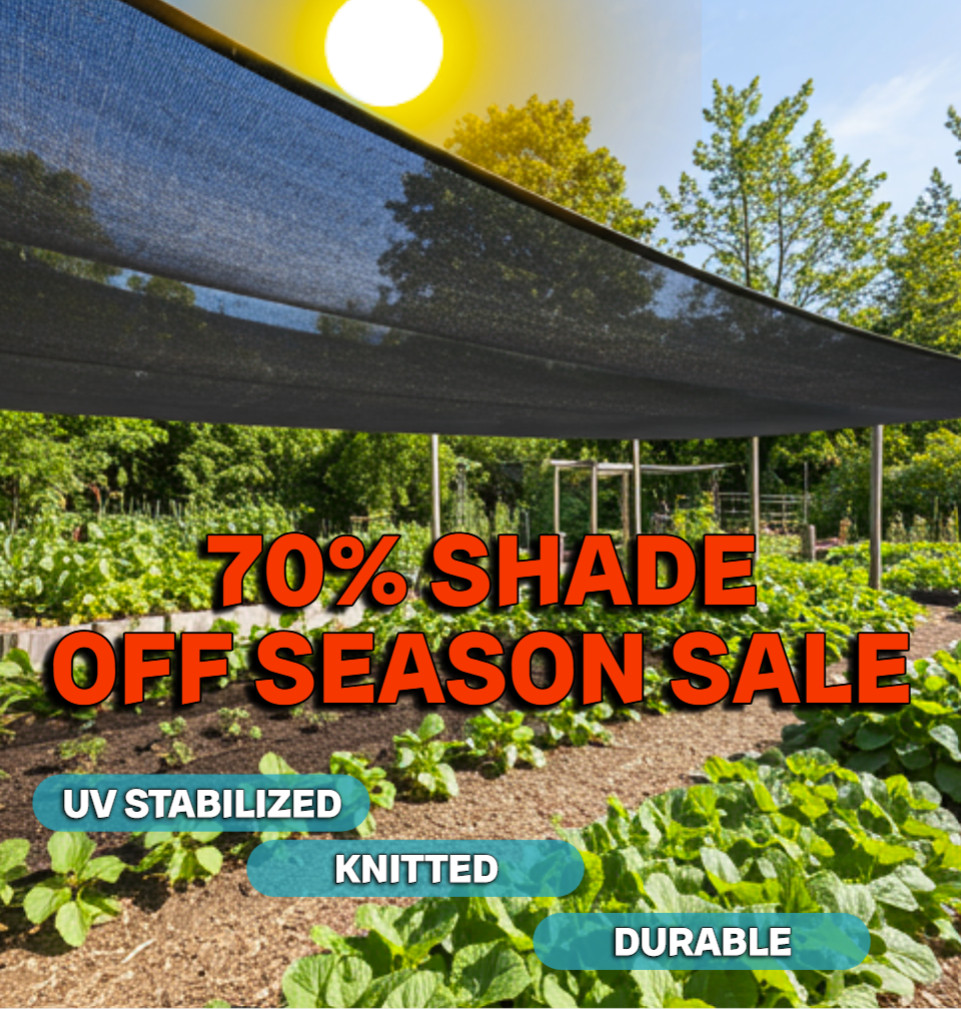 PAKGLOBAL 70% UV Sunblock Shade Cloth for Plant Cover Greenhouse Barn MANY SIZES gallery