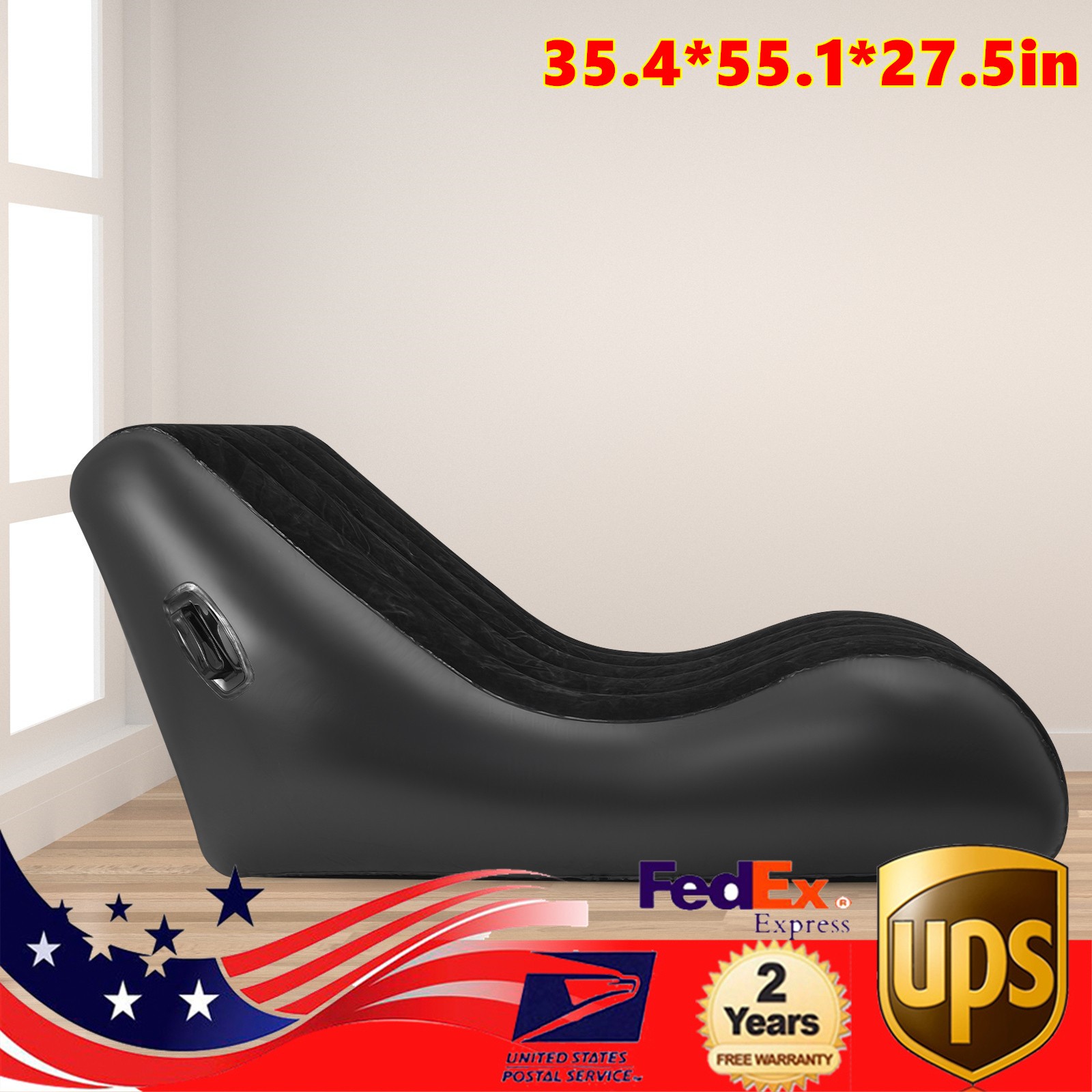 Single Inflatable Sofa Bed w/ Air Pump Pull Out Sofa Chair Max Capacity 441lbs gallery