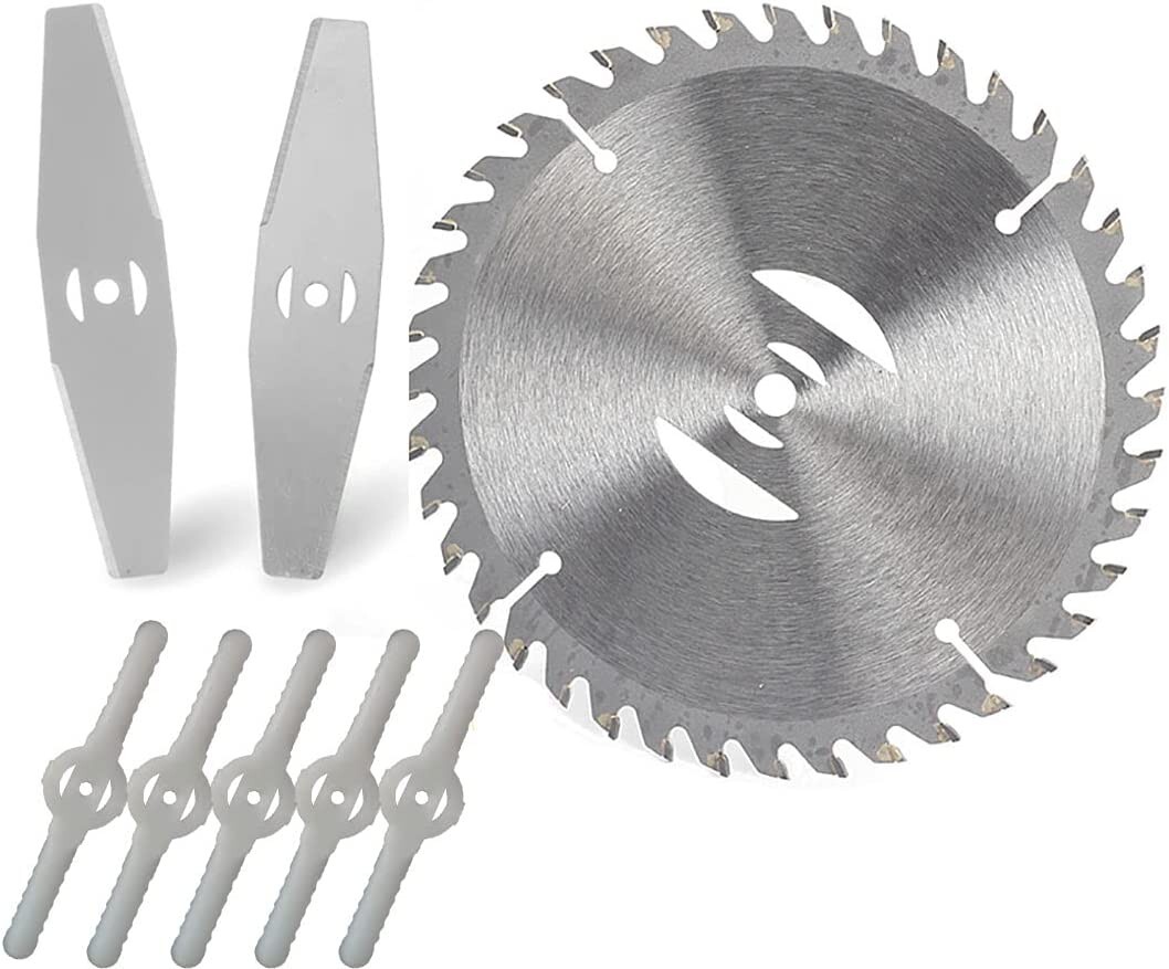 6 Inch 8 Pcs Grass Trimmer Blade Heads Replacements- 40 T Blade & 2 Stainless gallery