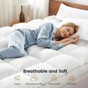 5 Inch Duck Feather Bed King Size, 100% Cotton Extra Thick Mattress Topper, 2500 gallery
