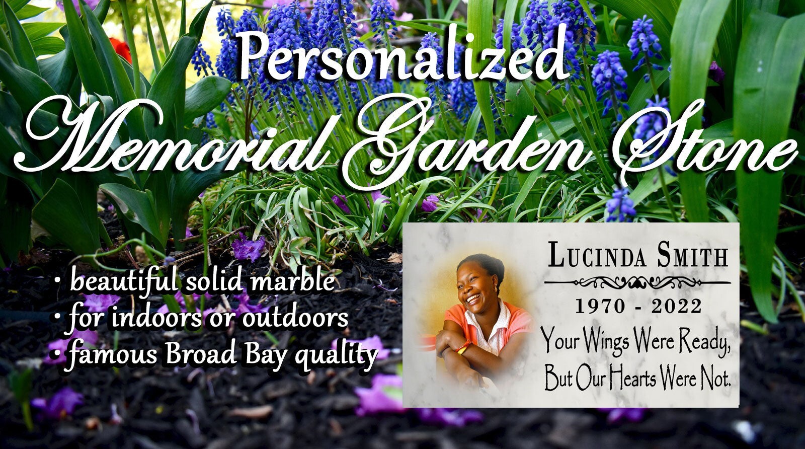 Memorial Stone With Photo Loved One Gift Custom Printed Picture Marble Plaque gallery