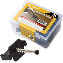 Universal Hidden Deck Fasteners with Stainless Steel Screws, 90 per Box