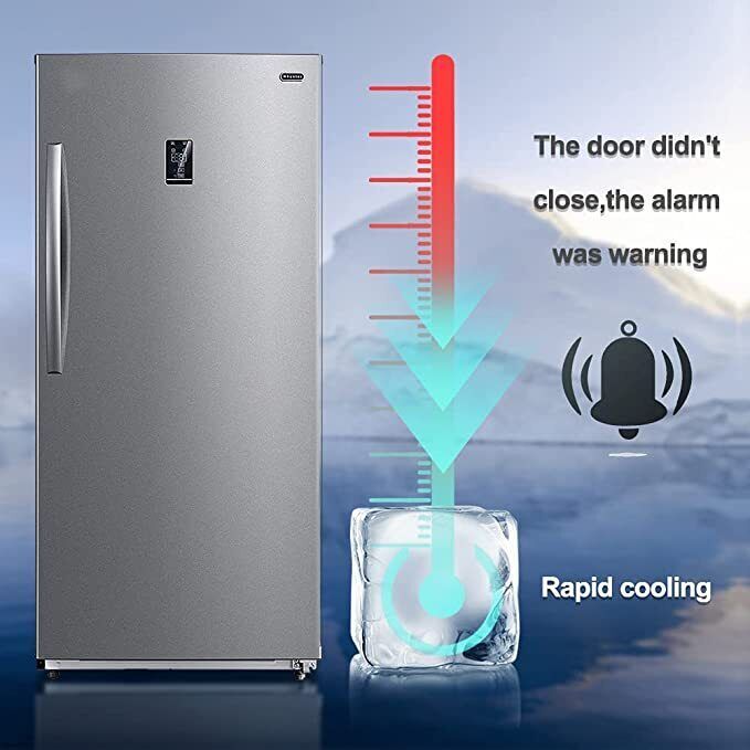 Upright Freezer 17 Cu.Ft Conversion Freezer/Refrigerator Frost Free Stainless gallery