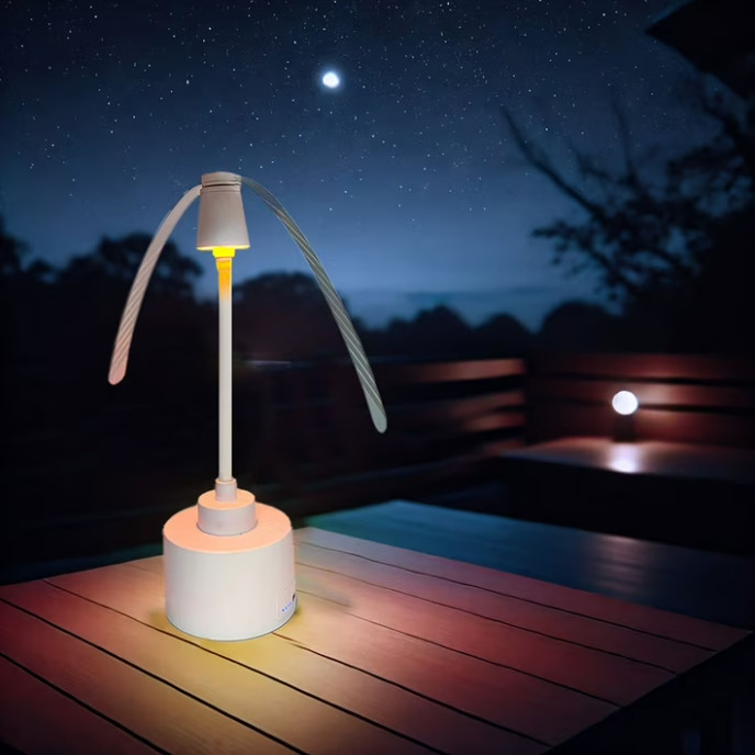 Tech Squared Portable Fly Fan with Lights and Portable Charging-2 Count gallery