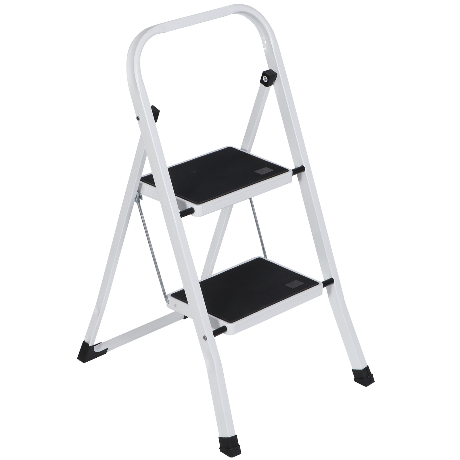 2 Step Stool Folding Step Ladder w/ Wide Anti-slip Pedal 352 Lbs Capacity White gallery