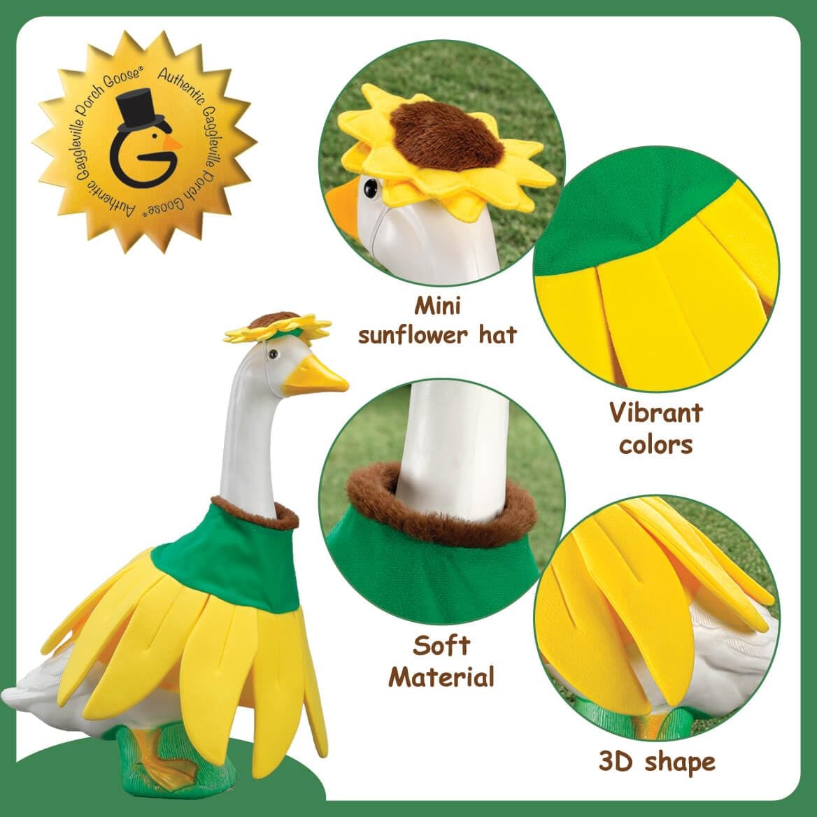 Fox Valley Traders Sunflower Goose Outfit for 23" H Statue gallery