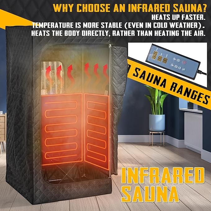 Portable Infrared Sauna Room Indoor Saunas Spa for 1 Person Relax & Detox Sauna gallery
